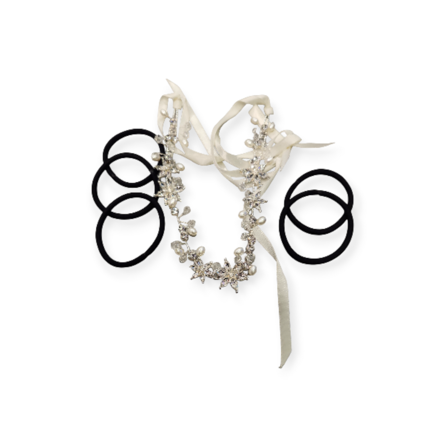 EQLEF Braut-Haarband Set (H00936) mit Haargummis