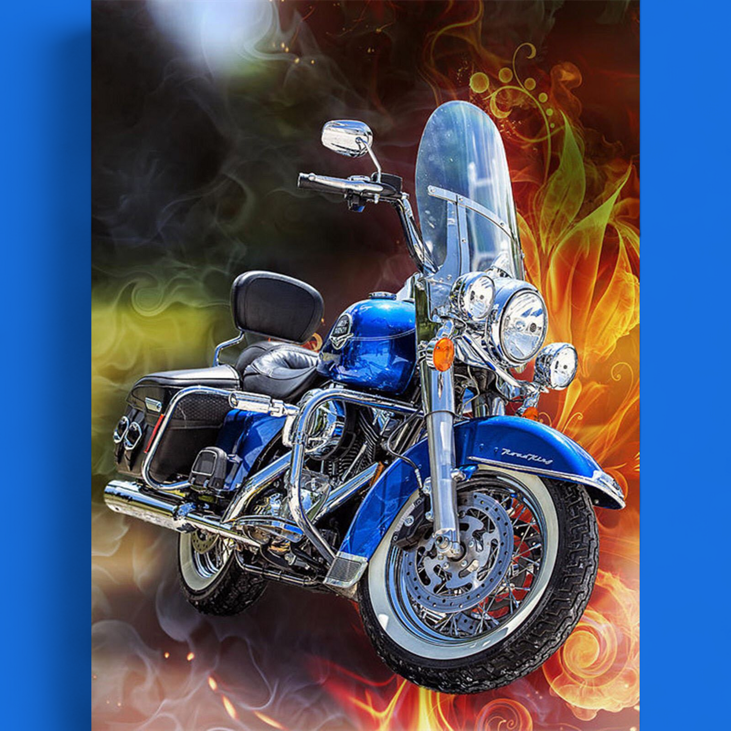 (8) Diamond-Painting Motorrad (50×40cm) full