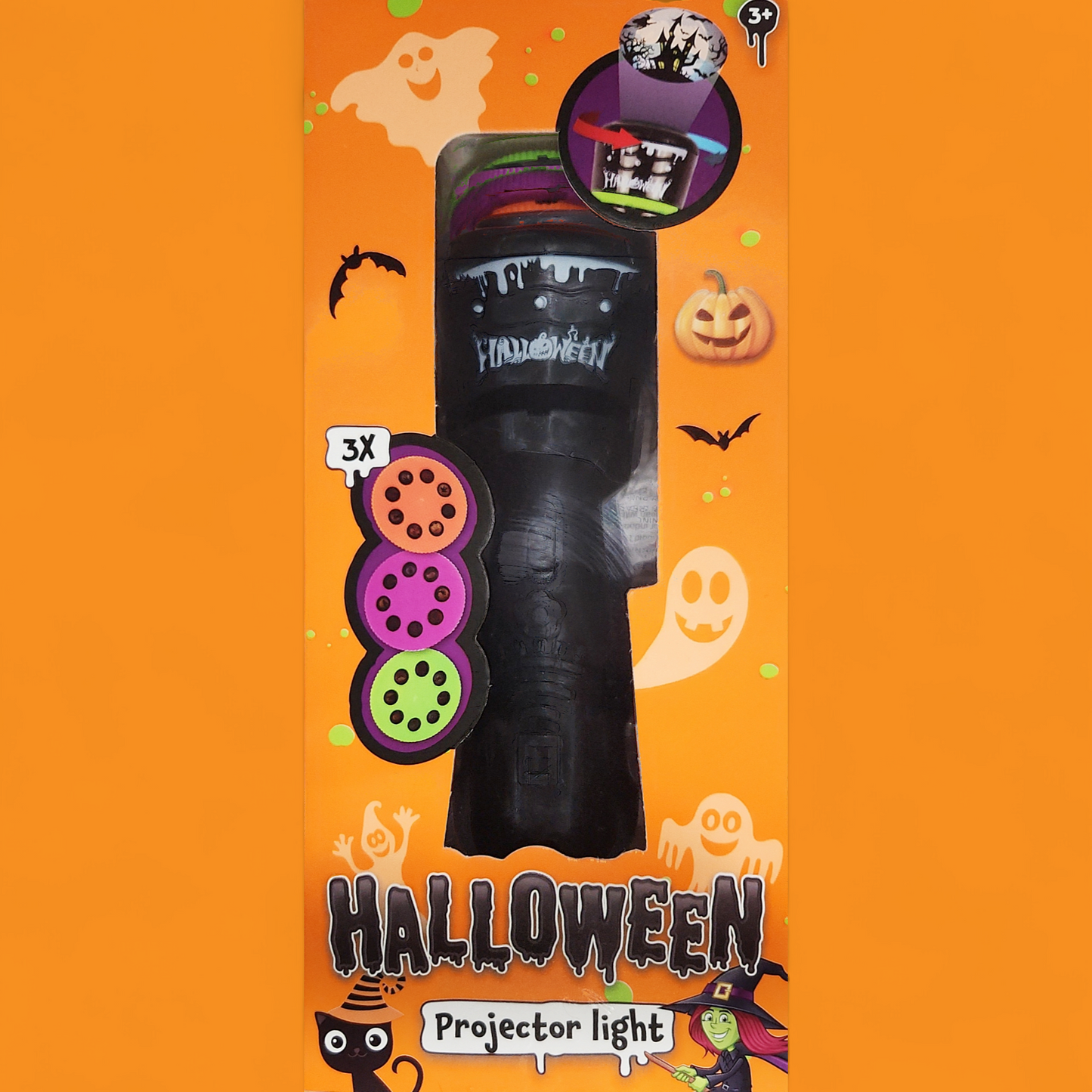 Halloween Projektor Licht schwarz