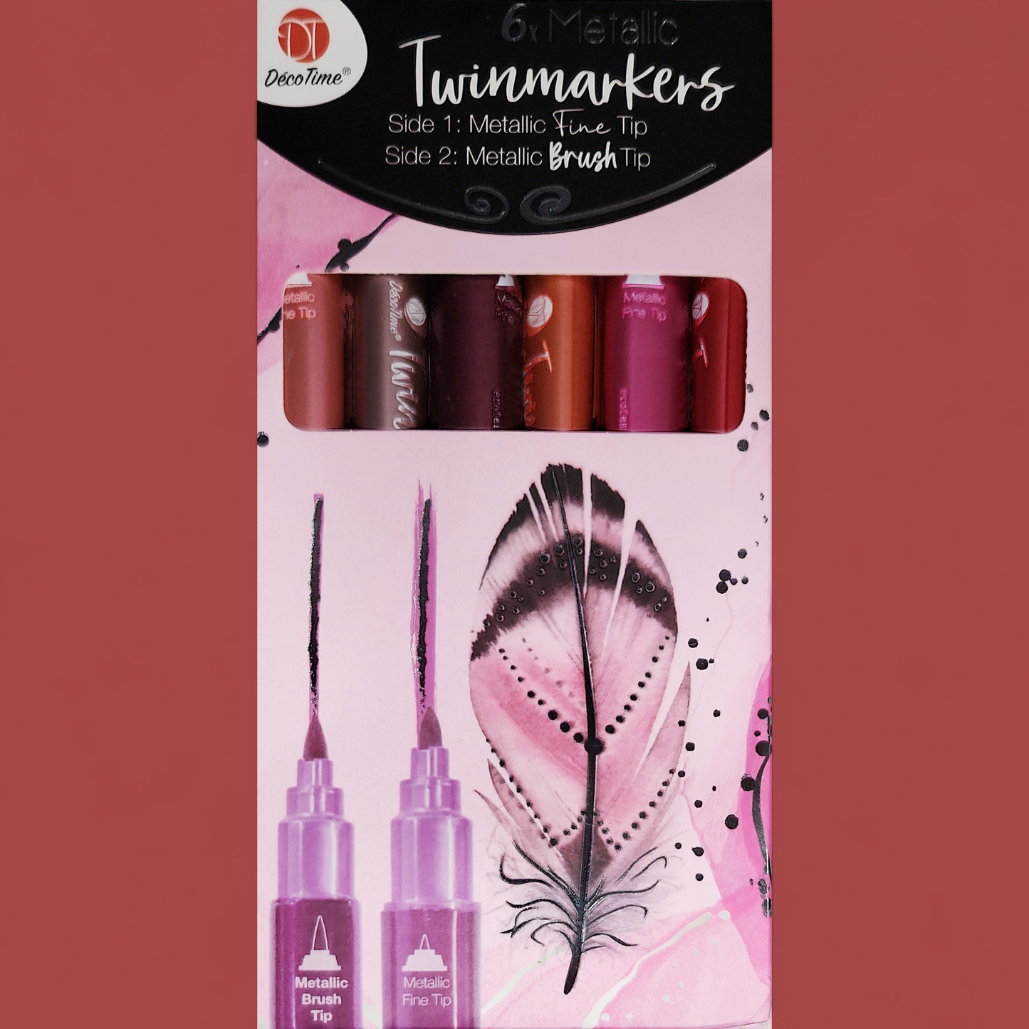 6x Metallic Twinmarkers Rosatöne