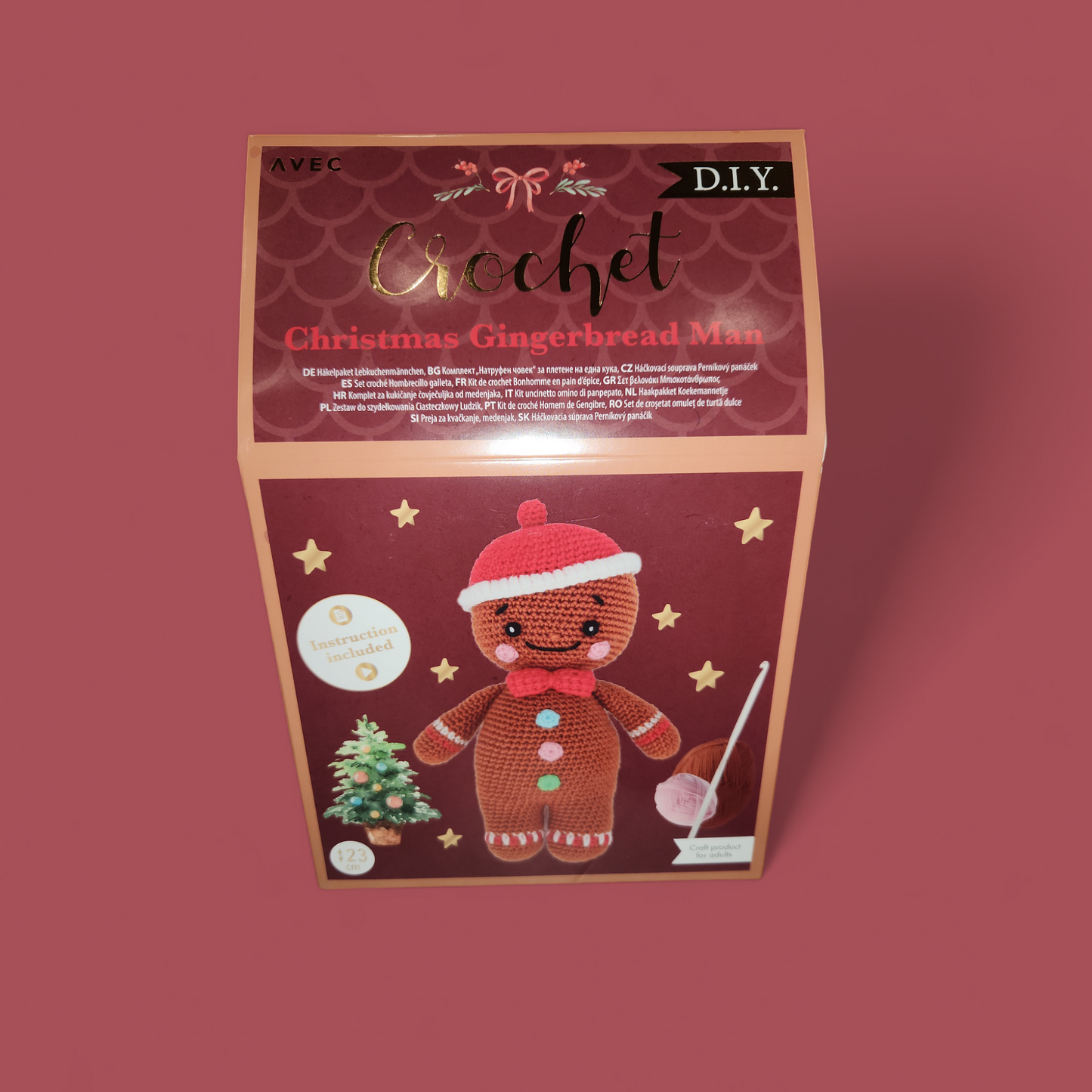 Häkelpaket Lebkuchenmännchen (Höhe 23cm)