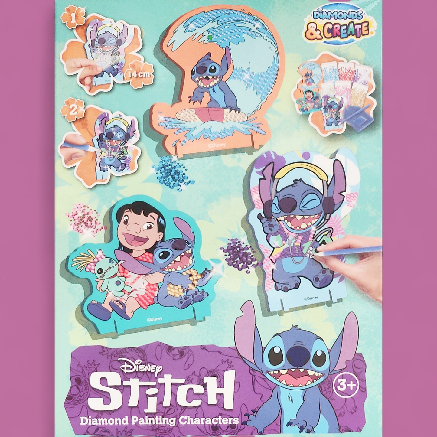 (10) Diamond-Painting Figuren Disney Stitch (14cm)