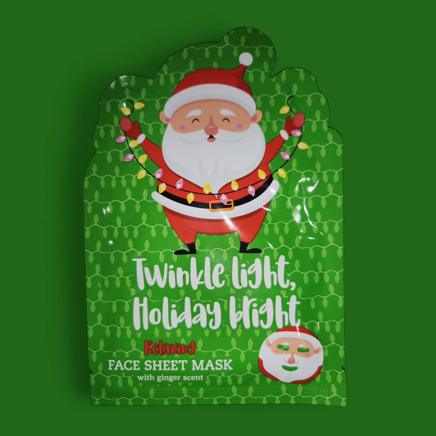 Gesichtsmaske aus Vlies "Twinkle light, Holiday bright"