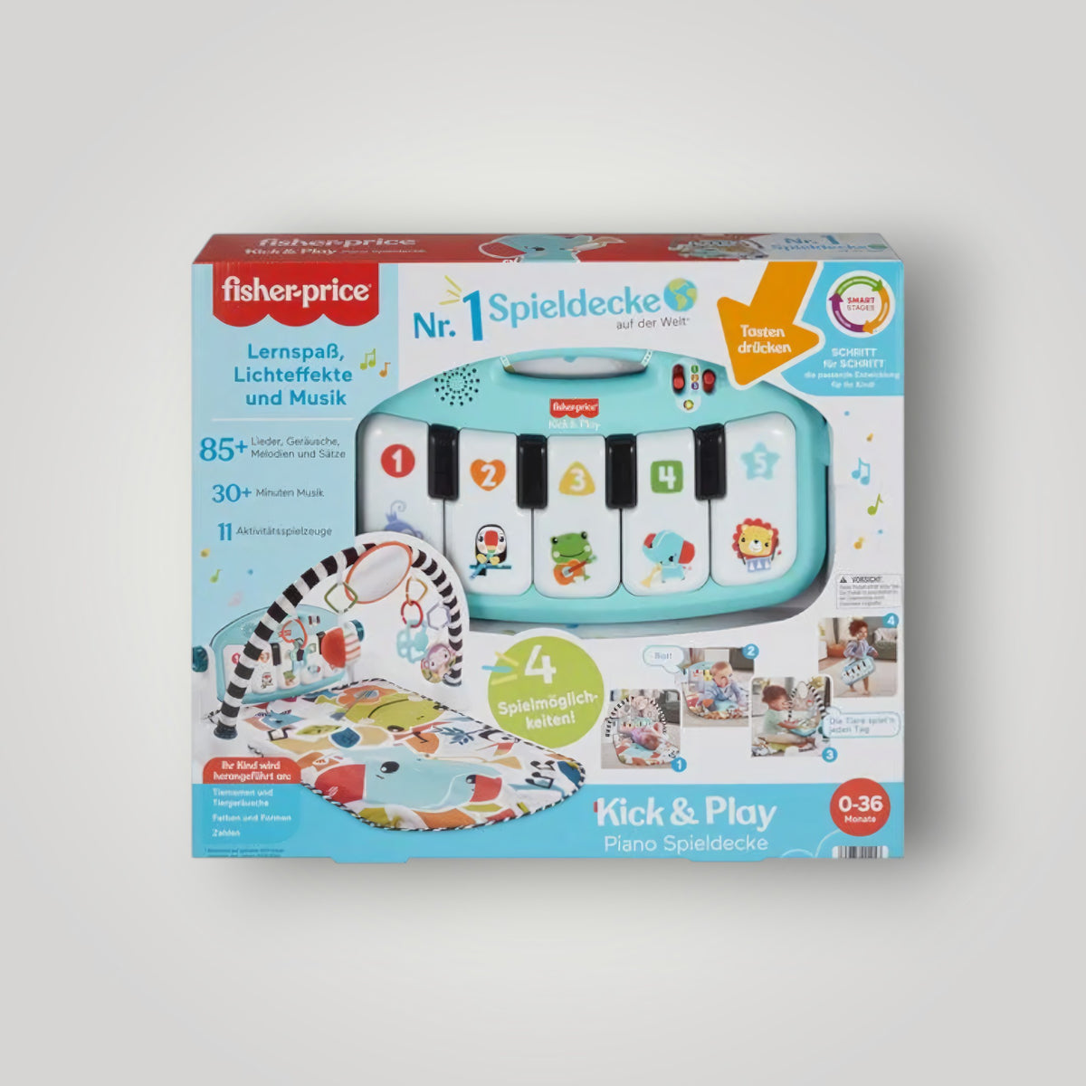 Fisher-Price - Kontrast Kick & Play Pianospieldecke