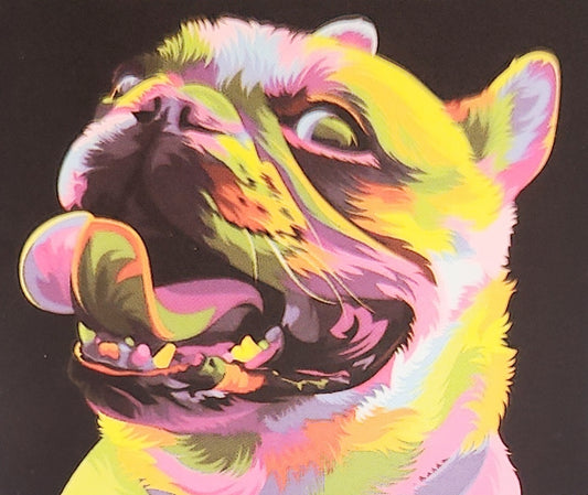(27) Diamond-Painting Hund Kunstdruck (50×40cm) full