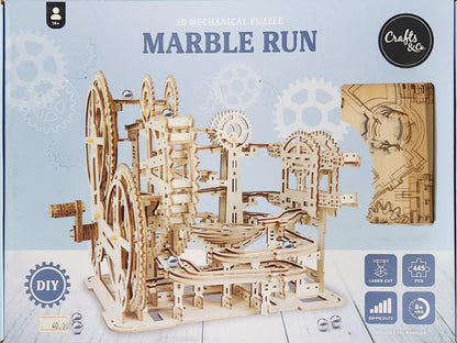 3D Mechanical Puzzles DIY Marble Run (28x27x24cm)
