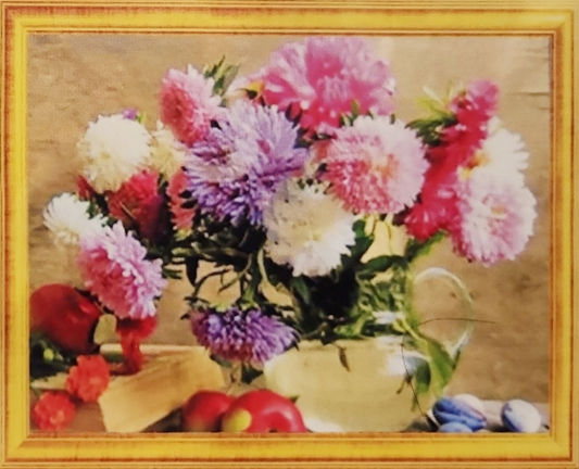 (2) Diamond-Painting "Astern-Zauber"(40x30cm, full, rund)