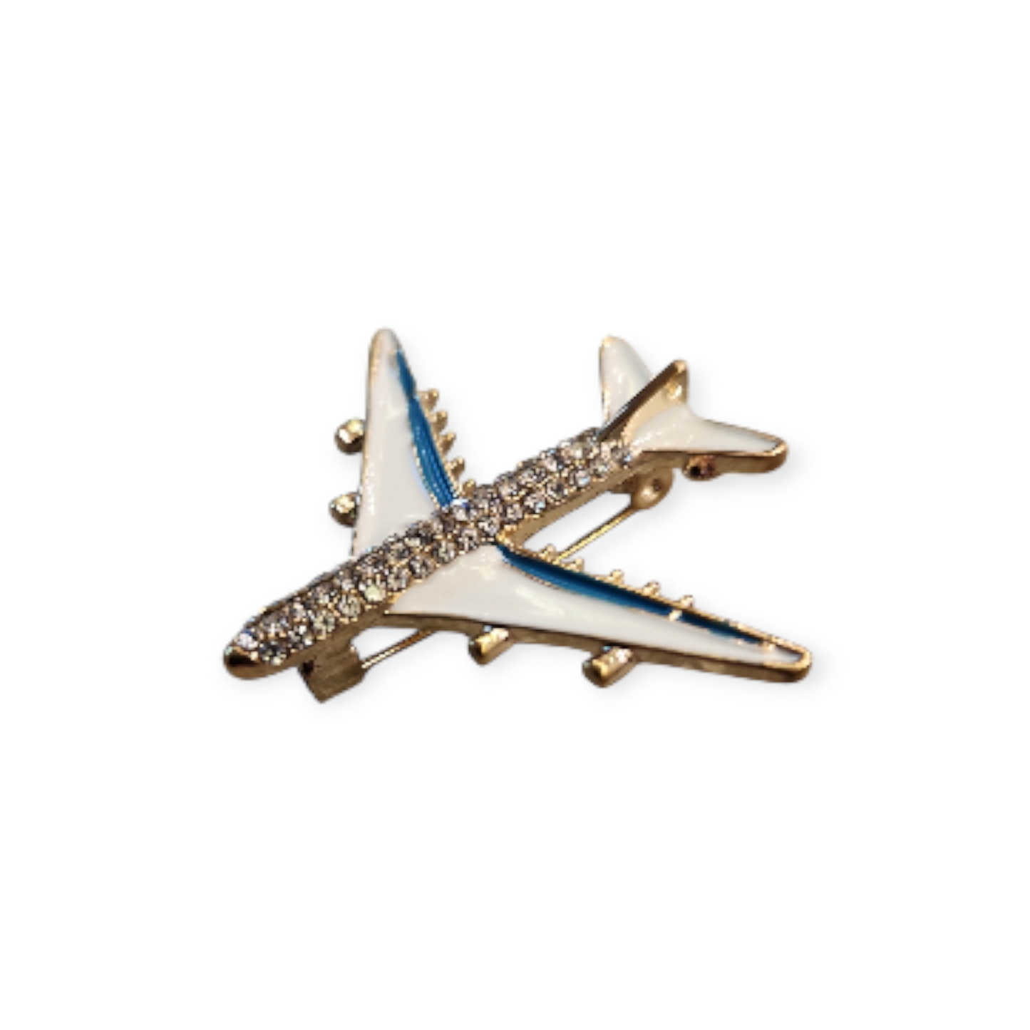 Luxuriöse Flugzeug-Anstecknadel mit Strass & Emaille – Amazon Retoure 💎✈️