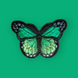 Bügelpatch Schmetterling grün 7x5cm