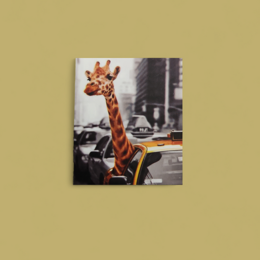 (1) Diamond-Painting Giraffe im Taxi (40x50cm) full