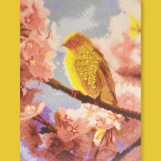(8) Diamond-Painting Gelber Vogel (30×40cm) full