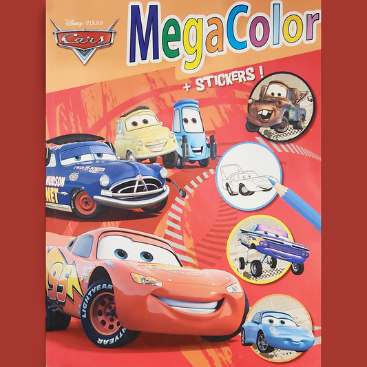 Disney Cars MegaColor + Stickers Malheft
