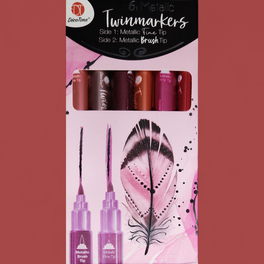 6x Metallic Twinmarkers Rosatöne