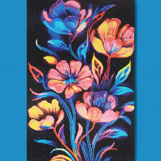 (42) Diamond-Painting Blumen Kunstdruck (40×60cm) full