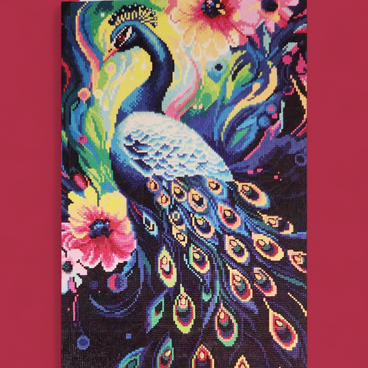 (49) Diamond-Painting Pfau Kunstdruck (40×60cm) full