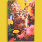 (54) Diamond-Painting Katze in Blumen (40×60cm) full