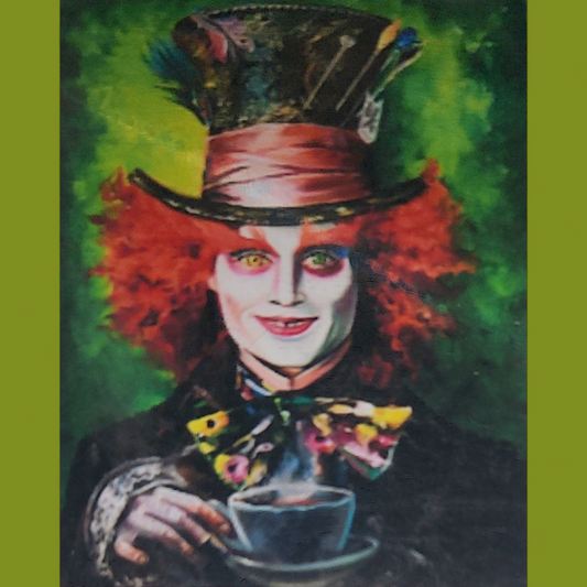 (35) Diamond-Painting Johnny Depp als der verrückte Hutmacher (30×40cm) full