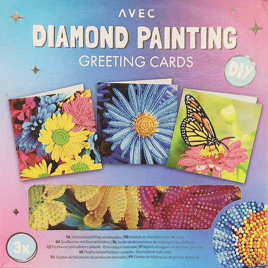 (1) Diamond-Painting Greeting Cards (18×18cm) teilweise