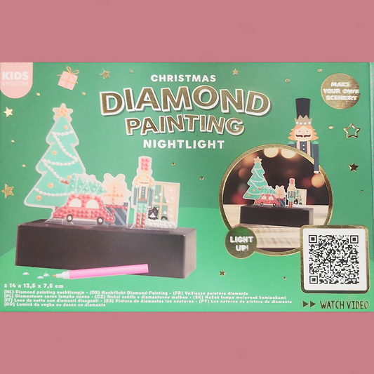 (22) Diamond-Painting Nachtlicht Tannenbaum (14×13.5×7.5cm) teilweise