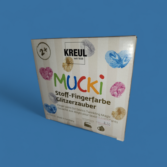 Mucki Stoff-Fingerfarbe Glitzerzauber