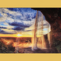 (3) Diamond-Painting Wasserfall an Meeresufer im Sonnenuntergang (50x40cm) full