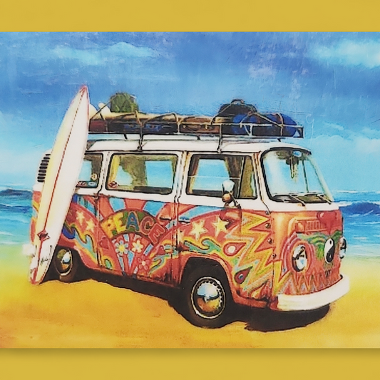 (82) Diamond-Painting Hippiebus (40×50cm) full