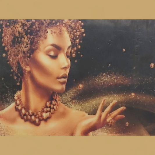 (64) Diamond-Painting Goldene Frau (30×40cm) full