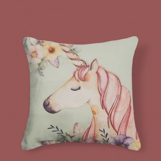 (5) Diamond-Painting Deko-Kissenbezug Einhorn (40×40cm) full