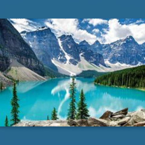 (1) Diamond-Painting Bergsee (40x30cm, full, rund)